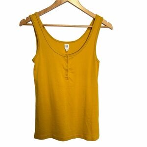 GAP Henley Supima Cotton Tank in Rugby Gold, Size M